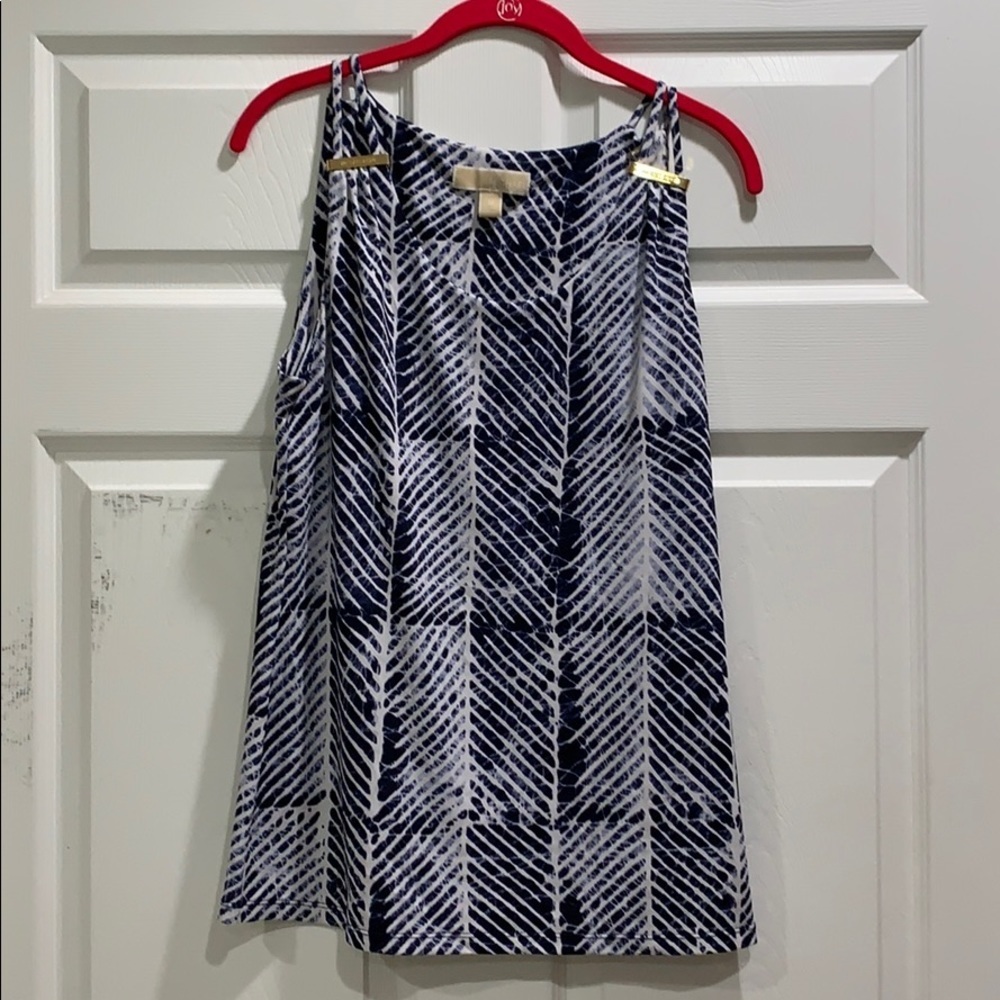 Michael Kors Blue Tie Dye Strappy Tank Top M
